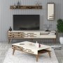 HANAH HOME Set za dnevnu sobu Valensiya Walnut Cream - slika 3
