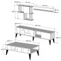 HANAH HOME Set za dnevnu sobu Madrid Black - slika 3