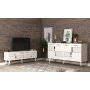 HANAH HOME Set za dnevnu sobu Moda White Silver - slika 1