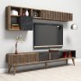 HANAH HOME Set za dnevnu sobu Milan Walnut Black - slika 2