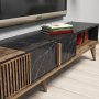 HANAH HOME Set za dnevnu sobu Milan Walnut Black - slika 3