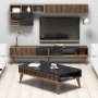 HANAH HOME Set za dnevnu sobu Milan Walnut Black - slika 1