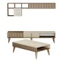 HANAH HOME Set za dnevnu sobu Milan Walnut Travertine - slika 4