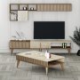 HANAH HOME Set za dnevnu sobu Milan Walnut Travertine - slika 1