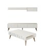 HANAH HOME Set za dnevnu sobu Lyon 3 Cream Walnut - slika 4