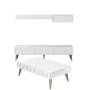 HANAH HOME Set za dnevnu sobu Lyon 3 White Walnut - slika 4