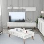 HANAH HOME Set za dnevnu sobu Lyon 3 White Walnut - slika 1