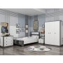 HANAH HOME Spavaća soba Life White Anthracite - slika 1