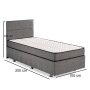 HANAH HOME Krevet Silver - Grey (100 x 200) - slika 4