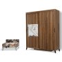 HANAH HOME Ormar Pasific Home Fuga 170 Walnut - slika 5