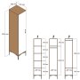 HANAH HOME Ormar Kumsal R Walnut White - slika 5