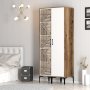 HANAH HOME Ormar Kumsal PS Walnut White - slika 3