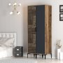 HANAH HOME Ormar Kumsal PS Walnut Anthracite - slika 3