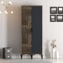 HANAH HOME Ormar Kumsal PS Walnut Anthracite - slika 1