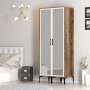 HANAH HOME Ormar Kumsal RR Walnut White - slika 3