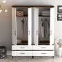 HANAH HOME Ormar Kumsal TT Walnut White - slika 2
