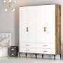 HANAH HOME Ormar Kumsal TT Walnut White - slika 3