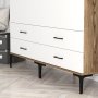 HANAH HOME Ormar Kumsal TT Walnut White - slika 4
