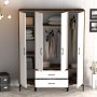 HANAH HOME Ormar Kumsal STS Walnut White - slika 2