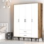 HANAH HOME Ormar Kumsal STS Walnut White - slika 3
