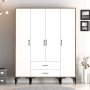 HANAH HOME Ormar Kumsal STS Walnut White - slika 1