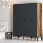 HANAH HOME Ormar Kumsal STS Walnut Anthracite - slika 3