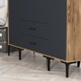 HANAH HOME Ormar Kumsal STS Walnut Anthracite - slika 4