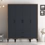 HANAH HOME Ormar Kumsal STS Walnut Anthracite - slika 1
