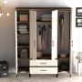 HANAH HOME Ormar Kumsal STP Walnut Cream - slika 2