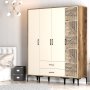 HANAH HOME Ormar Kumsal STP Walnut Cream - slika 3