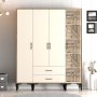 HANAH HOME Ormar Kumsal STP Walnut Cream - slika 1