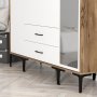 HANAH HOME Ormar Kumsal STR Walnut White - slika 4