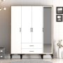 HANAH HOME Ormar Kumsal STR Walnut White - slika 1