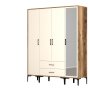 HANAH HOME Ormar Kumsal STR Walnut Cream - slika 5