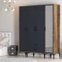 HANAH HOME Ormar Kumsal STR Walnut Anthracite - slika 3