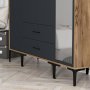 HANAH HOME Ormar Kumsal STR Walnut Anthracite - slika 4