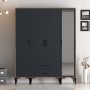 HANAH HOME Ormar Kumsal STR Walnut Anthracite - slika 1
