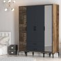 HANAH HOME Ormar Kumsal PTR Walnut Anthracite - slika 3
