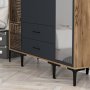 HANAH HOME Ormar Kumsal PTR Walnut Anthracite - slika 4