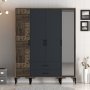 HANAH HOME Ormar Kumsal PTR Walnut Anthracite - slika 1