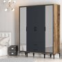 HANAH HOME Ormar Kumsal RTR Walnut Anthracite - slika 3