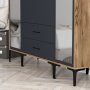 HANAH HOME Ormar Kumsal RTR Walnut Anthracite - slika 4