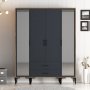 HANAH HOME Ormar Kumsal RTR Walnut Anthracite - slika 1
