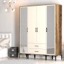 HANAH HOME Ormar Kumsal RTR Walnut Cream - slika 3