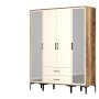HANAH HOME Ormar Kumsal RTR Walnut Cream - slika 5
