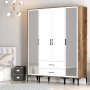 HANAH HOME Ormar Kumsal RTR Walnut White - slika 3