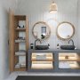 HANAH HOME Ormar Yaman 1 Door Walnut - slika 4
