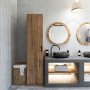 HANAH HOME Ormar Yaman 1 Door Walnut - slika 1