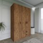 HANAH HOME Ormar Yaman 1600 027 Walnut - slika 3