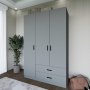 HANAH HOME Ormar Yaman Luna 1600 037 Grey - slika 2
